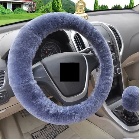 Winter Wool Car Cover Plush Steering Wheel