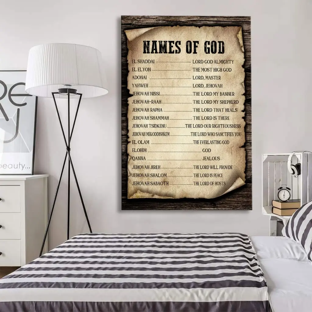 God Wall Art Canvas Print Poster Christian