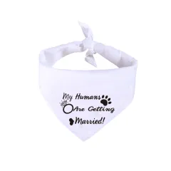 White Valentine's Day Saliva Towel Dog Wedding Jewelry - Getting Married - View 1
