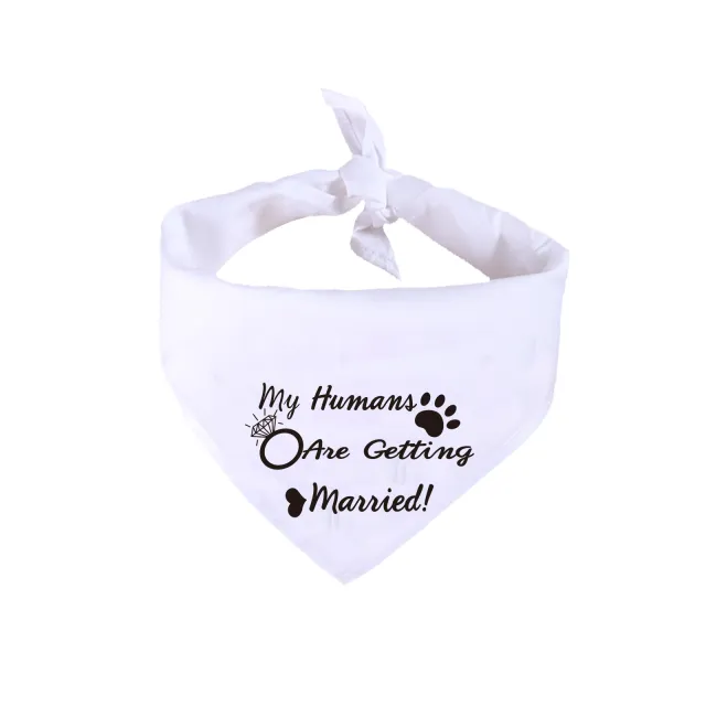 White Valentine's Day Saliva Towel Dog Wedding Jewelry Getting Married - Shop at LoveMi