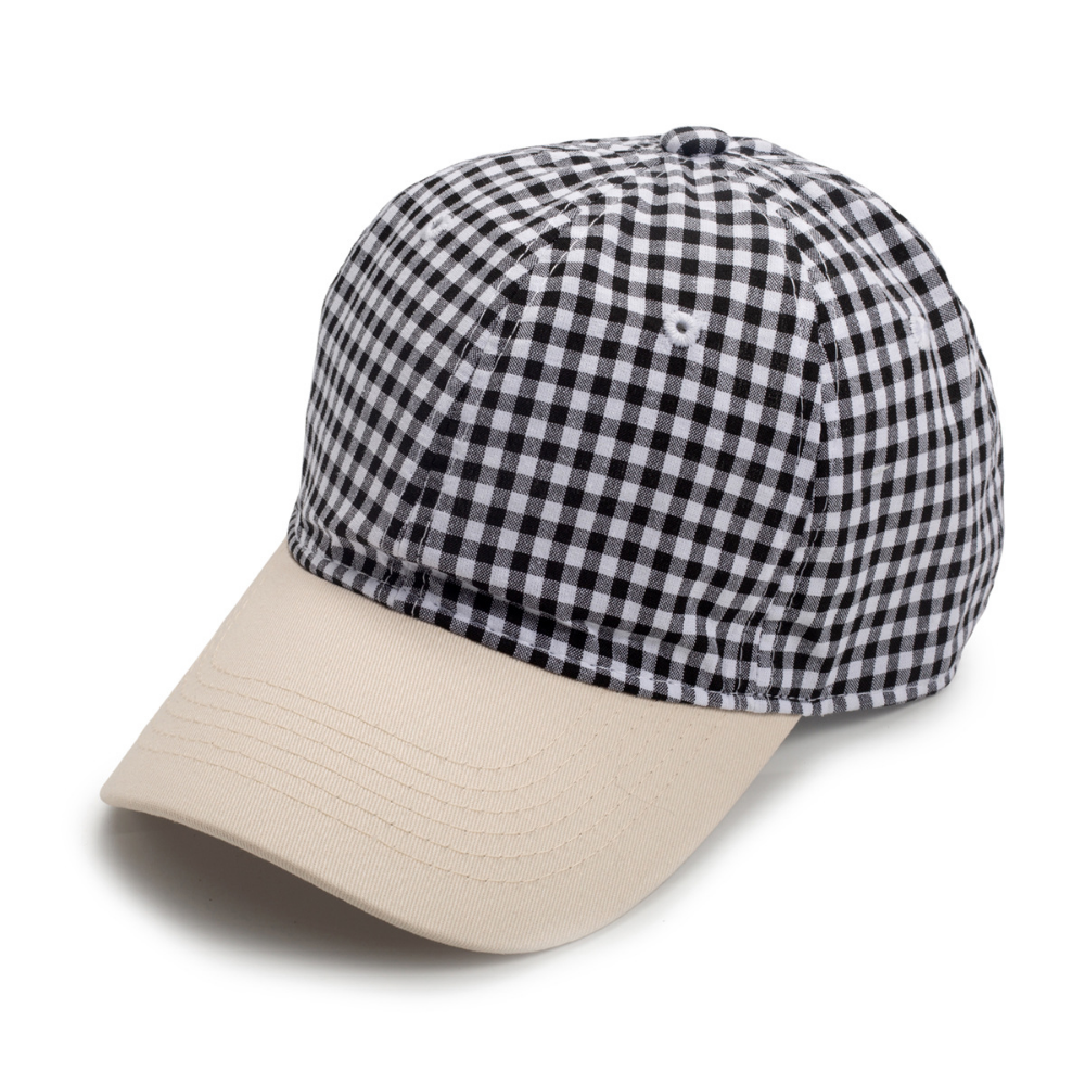 Men's And Women's Multi-color Small-checkered Baseball Cap. Fashionable And Fresh Style. Perfect For Summer Walks, Outings With Friends, And Versatile Sun Protection.