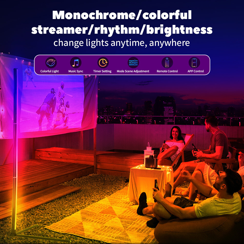 10W LED Floor Lamp RGB Corner Light Standing Mood Remote Colour ModernMinimalist — image 2