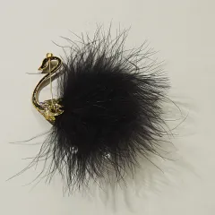 Animal Brooch Creative Brooch Alloy Bird Badge - Black - View 1
