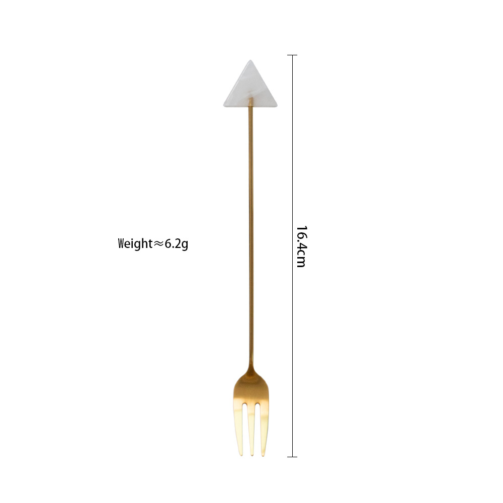 Title 6, Stainless Steel Fruit Cake Dessert Fork Net Red