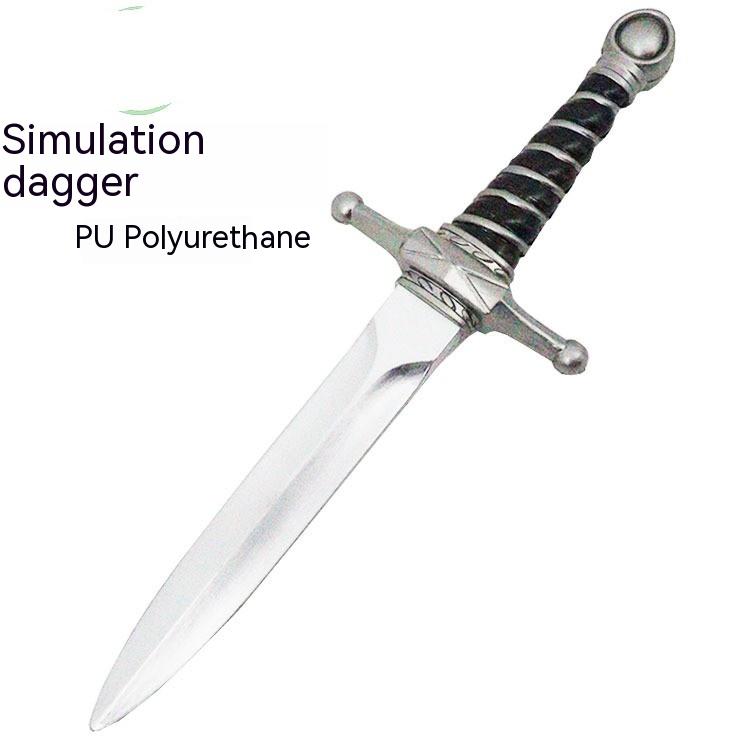 Title 3, Simulation Small Dagger Sword Soft Rubber Weapo...