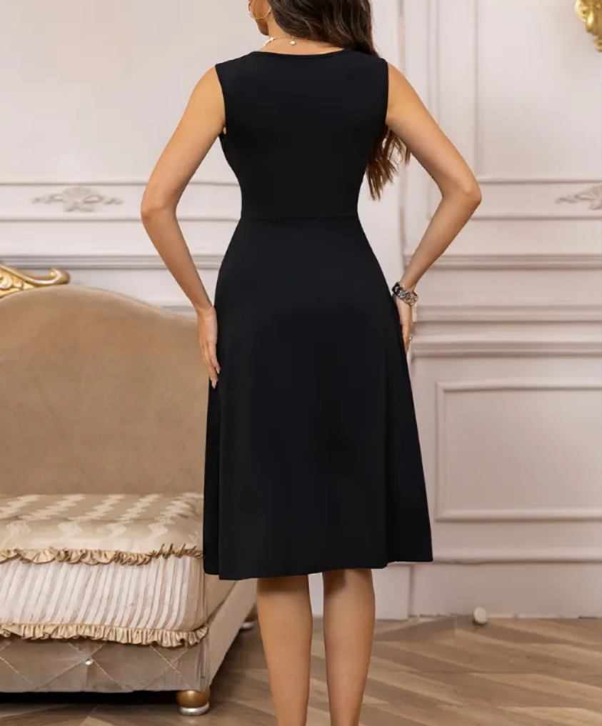 Casual Summer Solid Color Sleeveless Dress