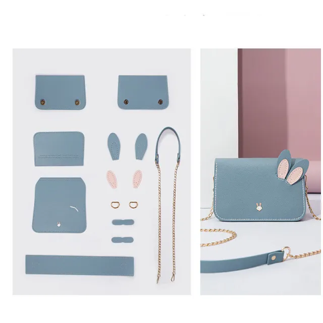 Girls' Self stitched Handmade Bag Weaving Blue - Shop at LoveMi