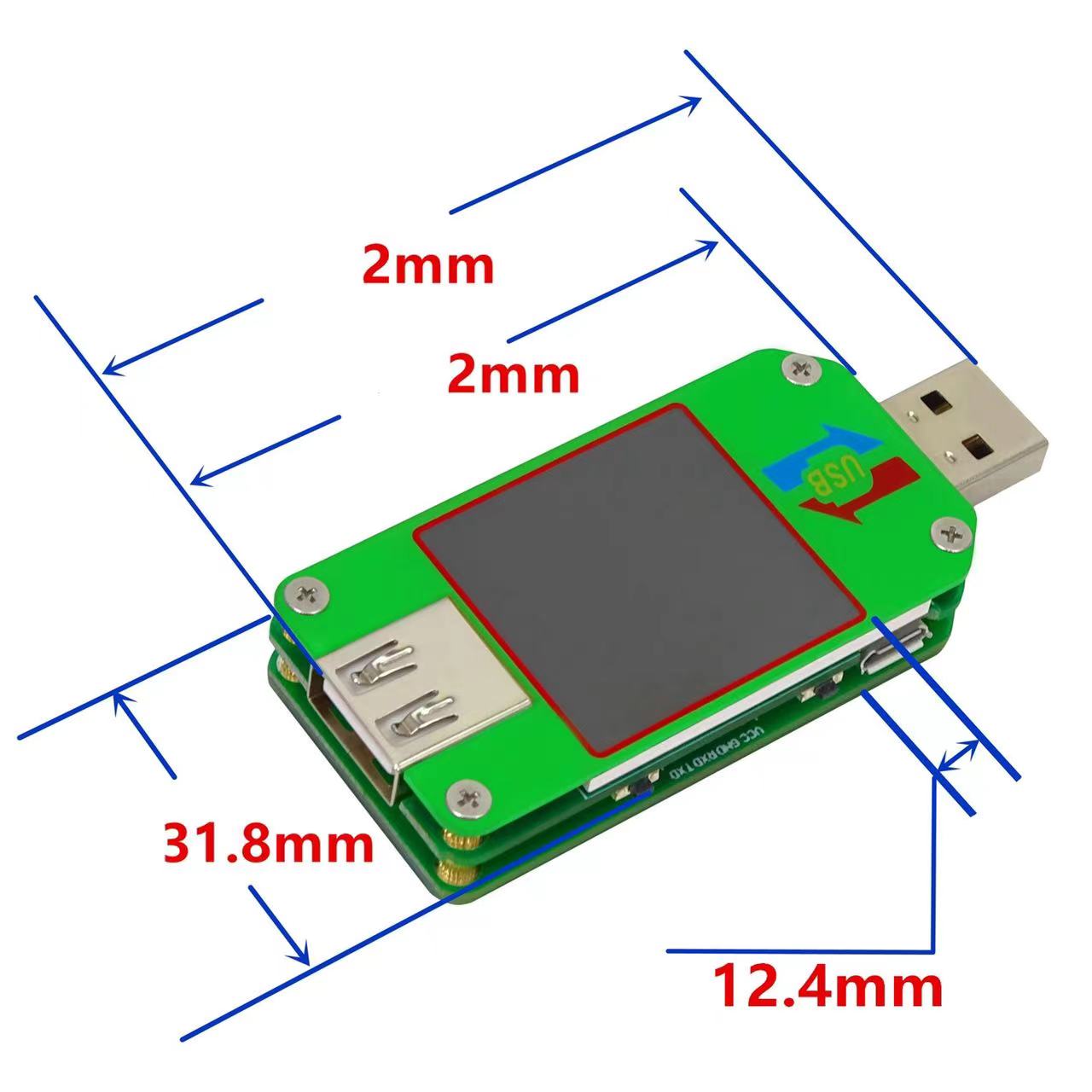 USB 2.0 Color Screen Tester Voltage Ammeter Thermometer UM24C With Bluetooth Communication Board — foto 3