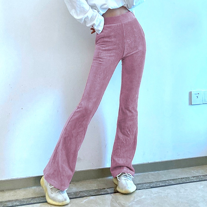 Title 9, Dames corduroy casual broek met hoge taille, za...