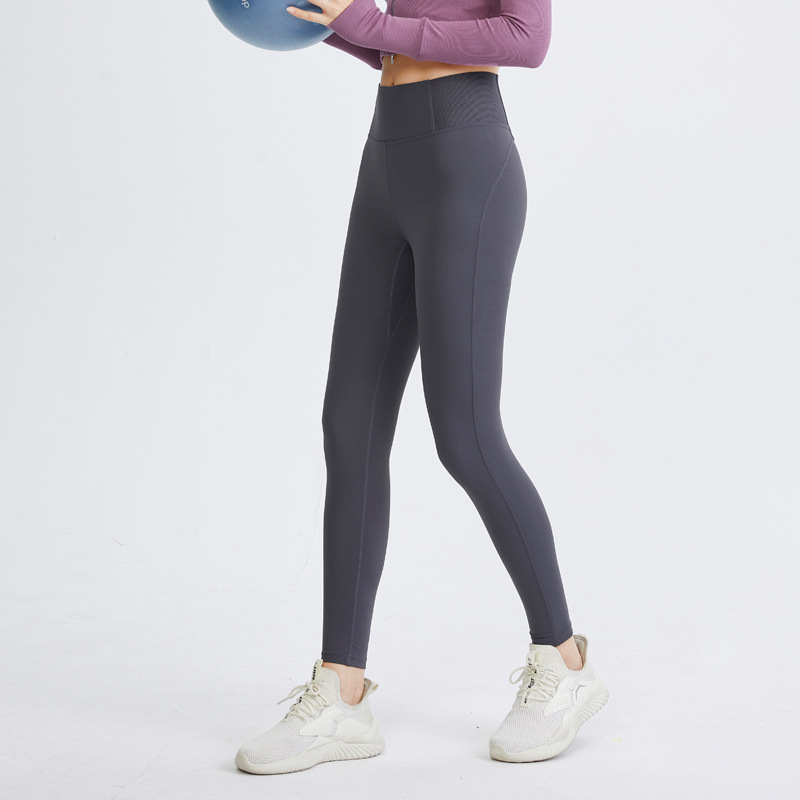 Nude Hip Lifting Three Dimensional Plastic Waist Fitness Pants