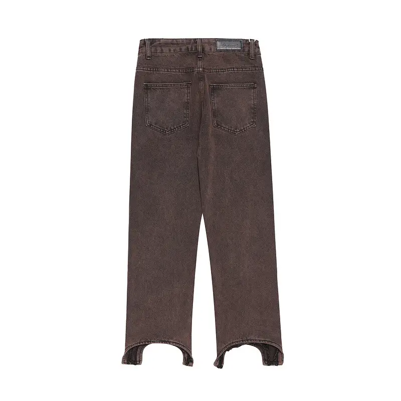 European And American High Street Retro Loose Straight Jeans