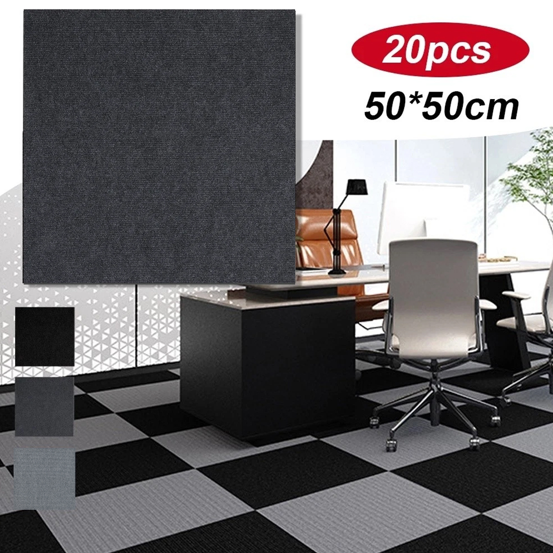 NEW 20x Carpet Tiles 5m2 Commercial Retail Office Home Shop Premium Flooring — image 8