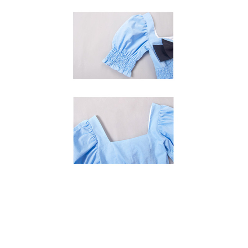 Square Collar Slim Puff Sleeve Shirt