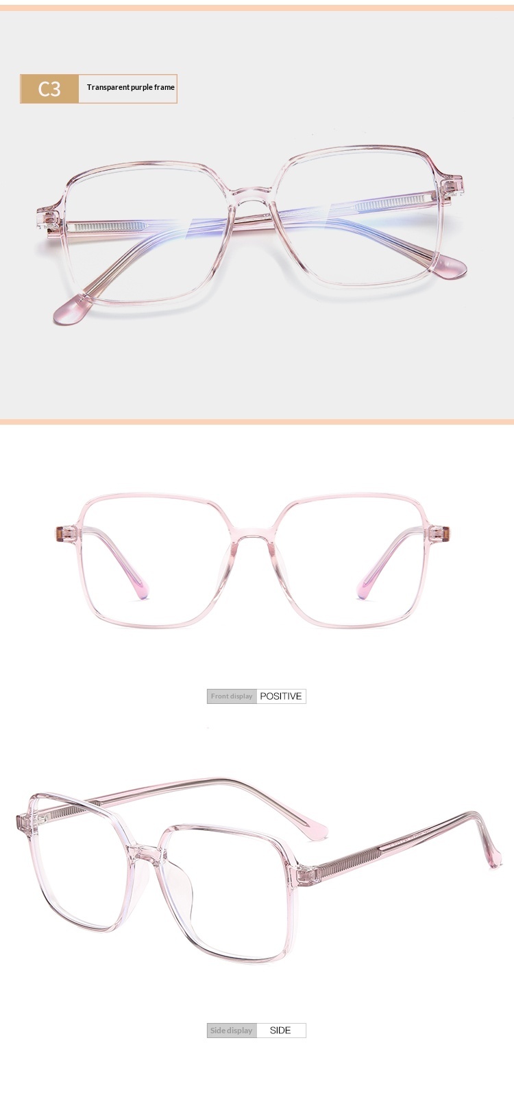 Lijia Korean Version Large Frame Anti Blue Light Goggles, Internet Famous, Same Type Of Goggles 1542