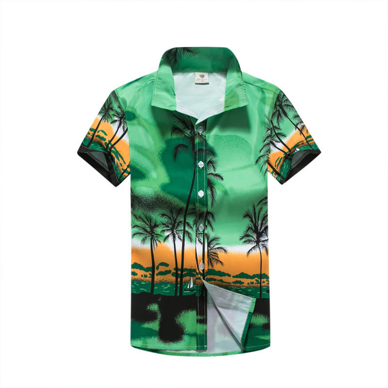 Title 5, Foreign Trade Men And Women Short-sleeved Print...