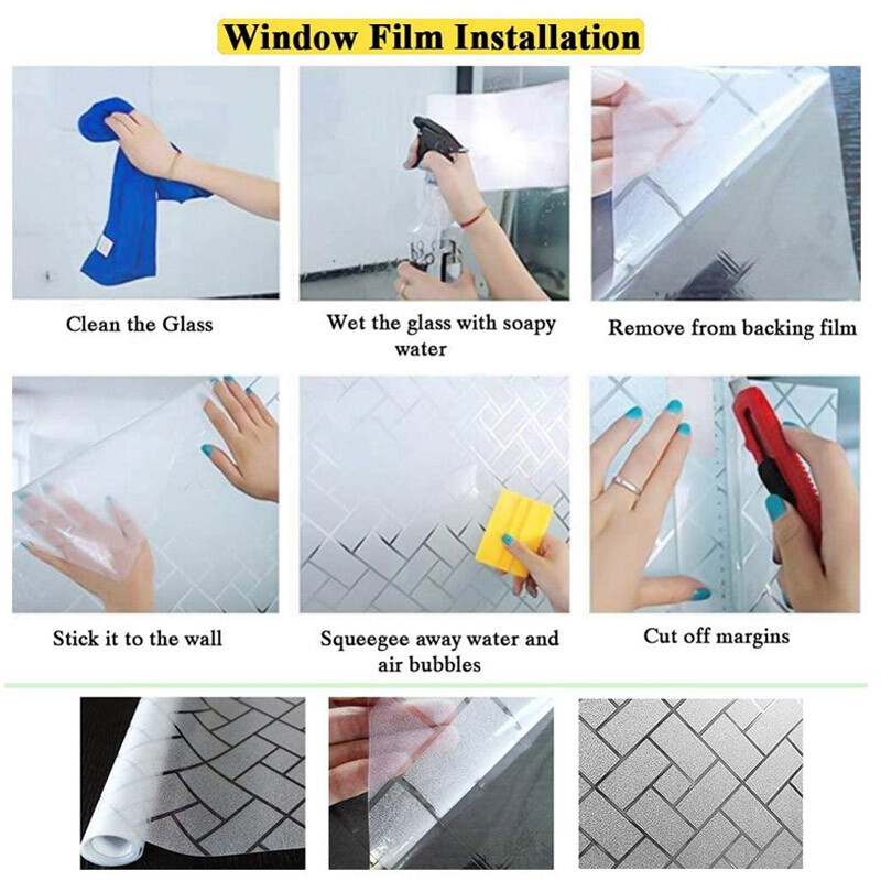 Bubble Free Frosted Window Film Self Adhesive Etched Privacy Glass Vinyl Film-UK — image 6