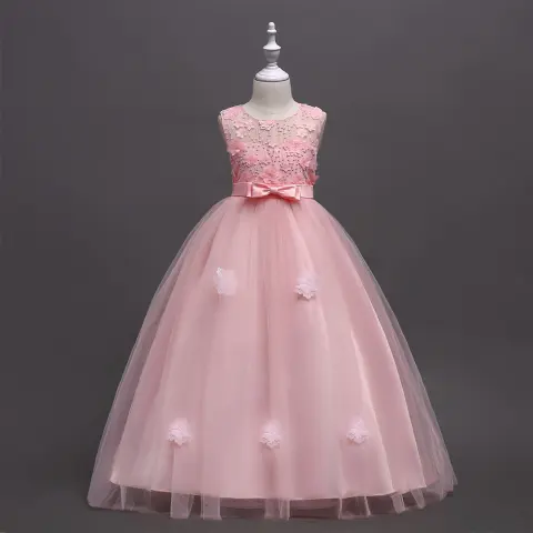 Mesh Girls Evening Gown Wedding Dress