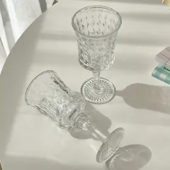 Mooney Style Vintage High Value Home Wine Glass Diamond Relief - 8.Style - View 1