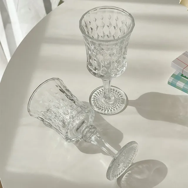 Mooney Style Vintage High Value Home Wine Glass Diamond Relief 8.Style - Shop at LoveMi