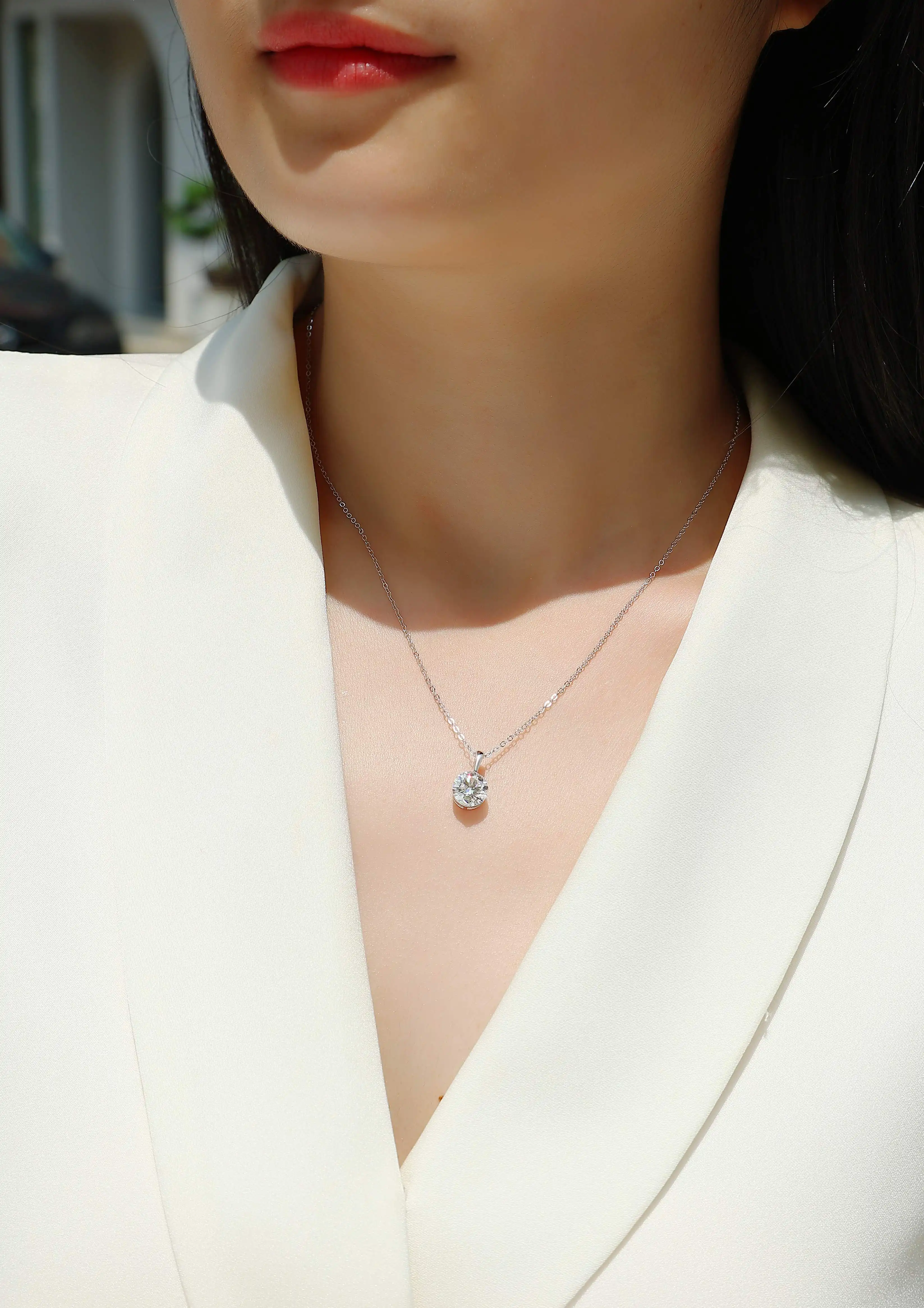 1Star - A Fashionable And Luxurious Diamond Jewelry Pendant Set With 2-carat Moissan Diamond S925 Sterling Silver And Platinum Plating Prohibit Tk Sales
