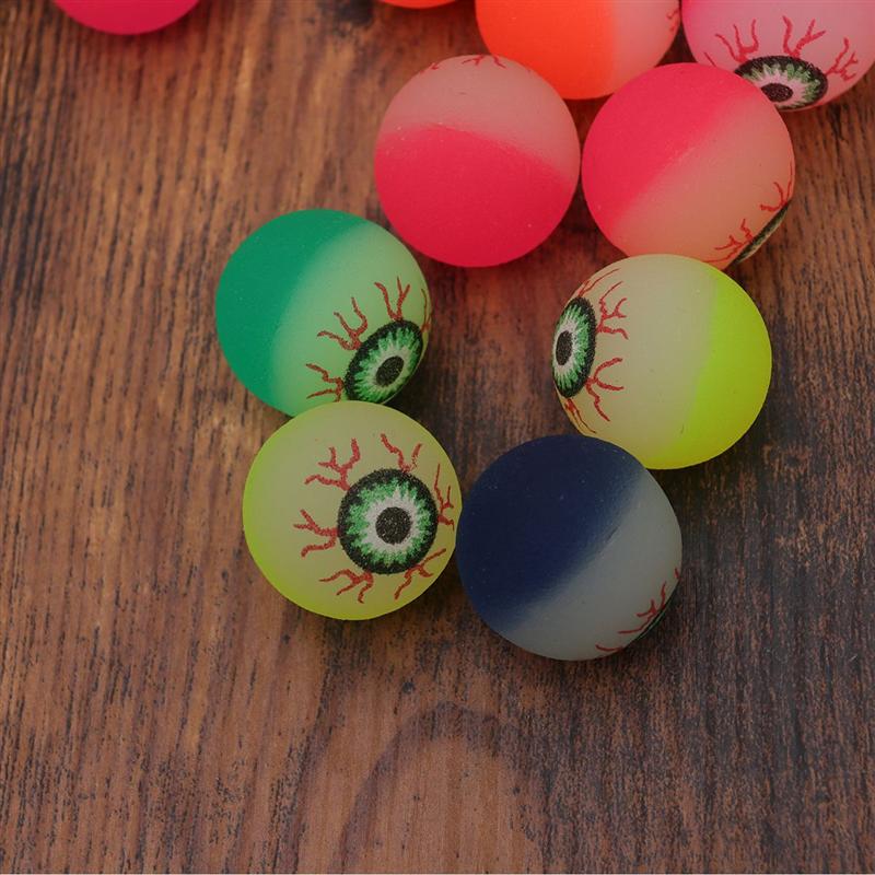 24 Pcs Bouncing Balls Halloween Eyeball Toys 3