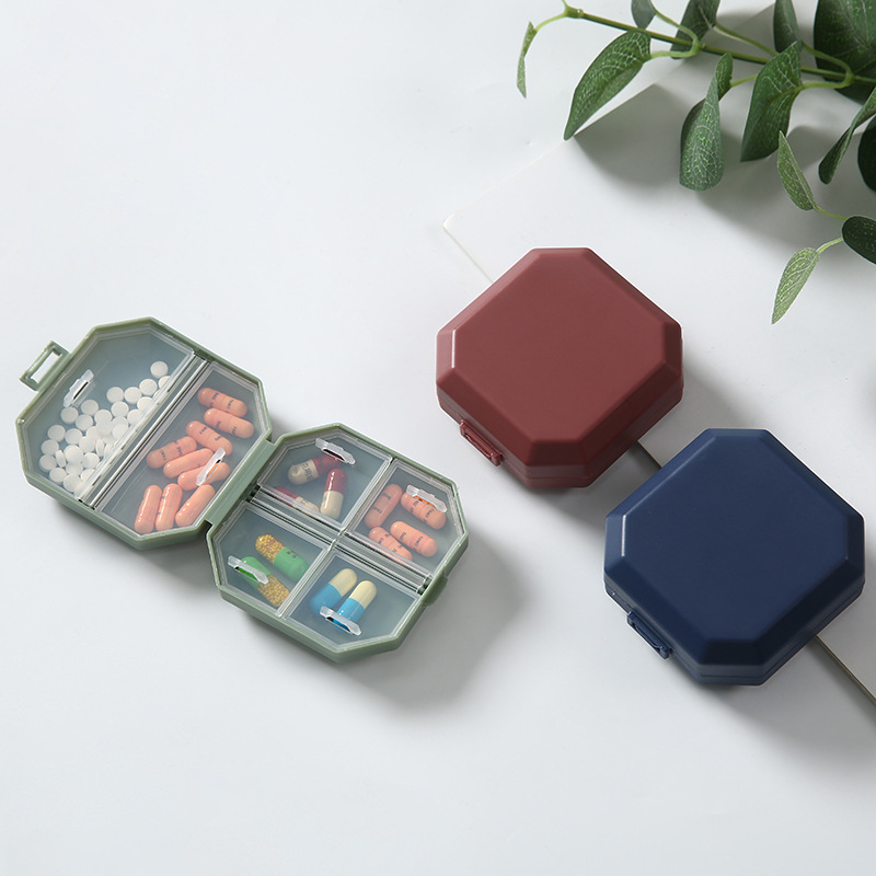 Portable Medicine Box Mini Six Compartments Moisture-proof