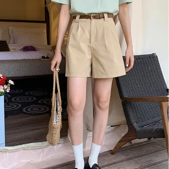 Women's Loose Casual High Waist Suit Shorts