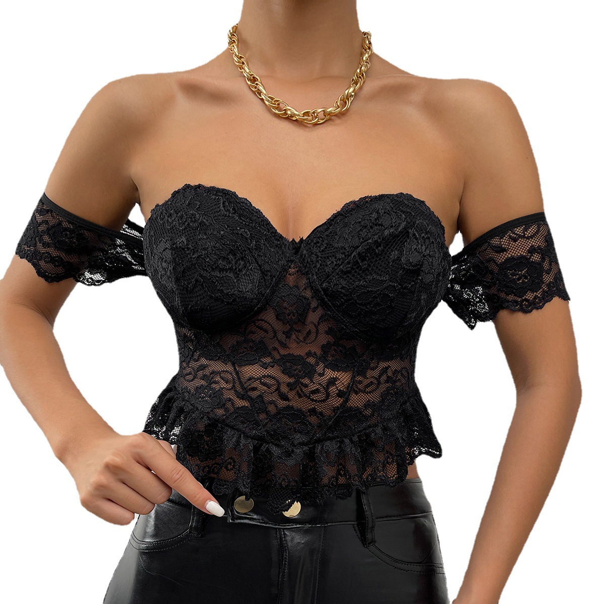 Lace Hollow Chest Support Sling Fashionable And Thin