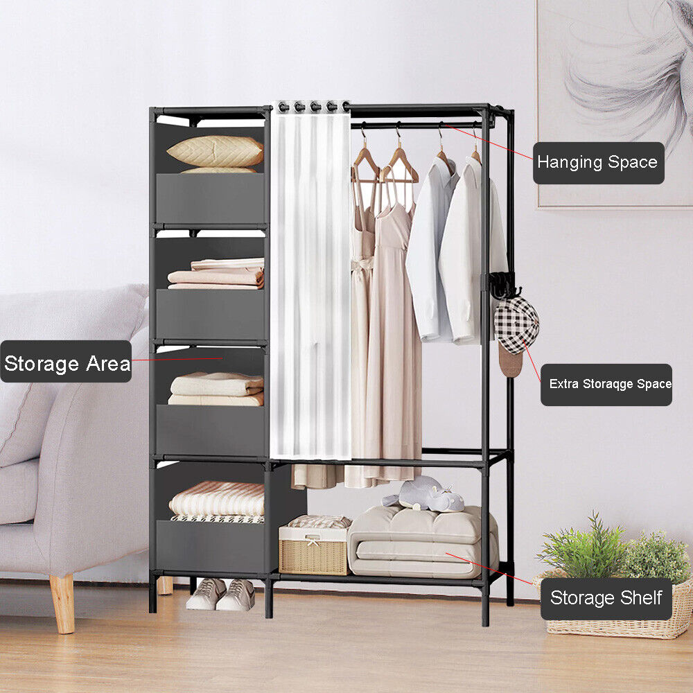 Heavy Duty Metal Clothes Rail Storage Garment Shelf Hanging Rack Display Stand — image 7