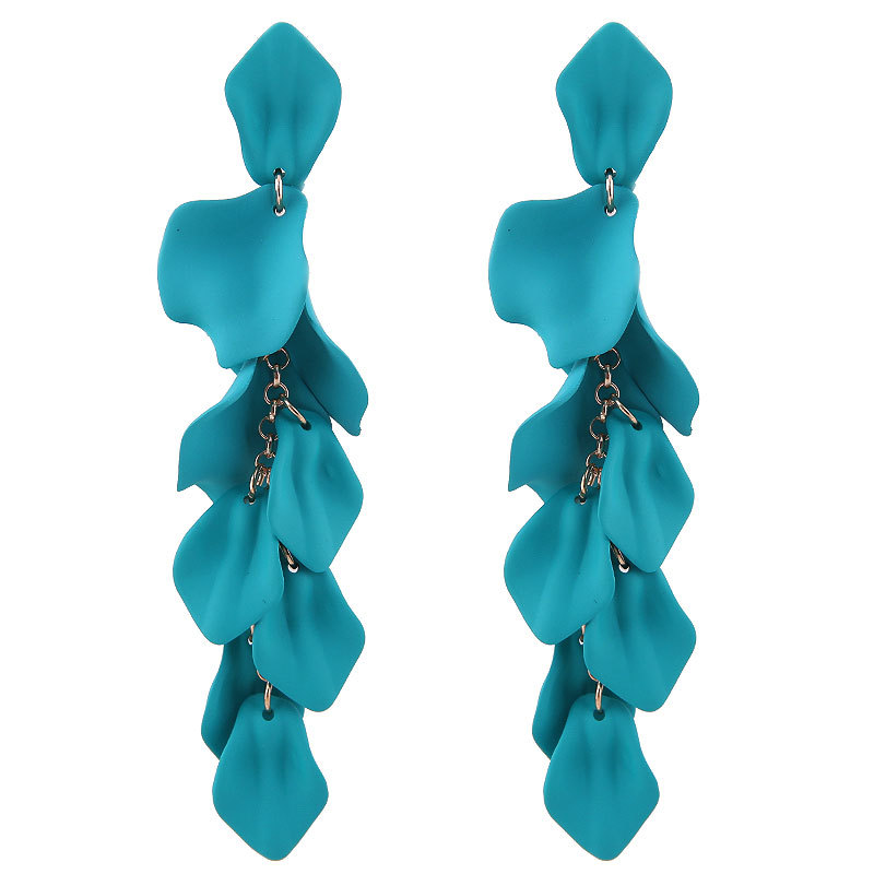 Alloy Painted Multi-Layer Tassel Earrings