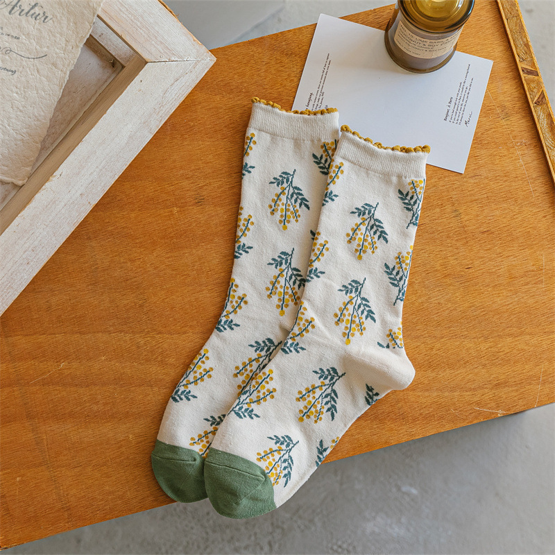 Three-dimensional Embossed Japanese Korean Version Of The Long Pile Of Socks