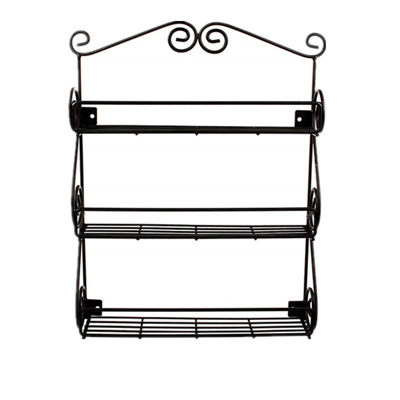 Title 5, Modern Minimalist Iron Kitchen Storage Rack Wal...