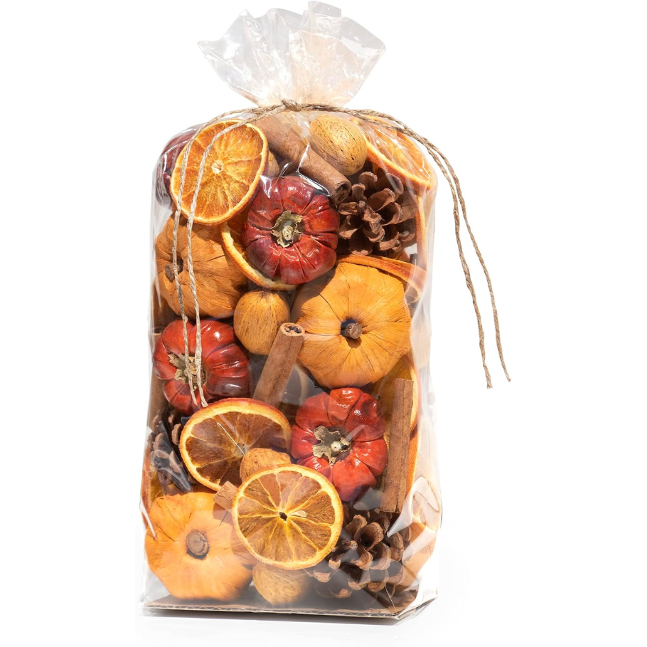 Potpourri Mini Pumpkins, Cinnamon, Orange Slices Pumpkin Spice Fragrance Vial Included Vase Bowl Filler