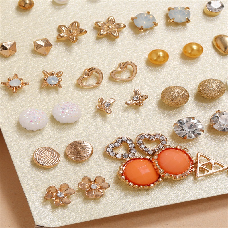 Fashion Flower All-Match 30-Piece Set Earrings