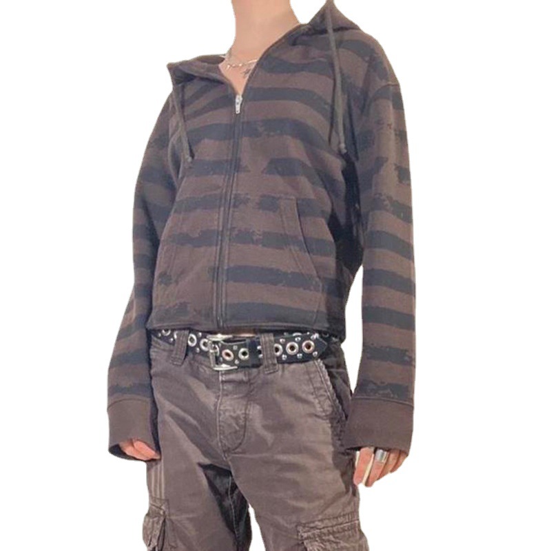 Women's Fashion Loose Casual Striped Sweatshirt