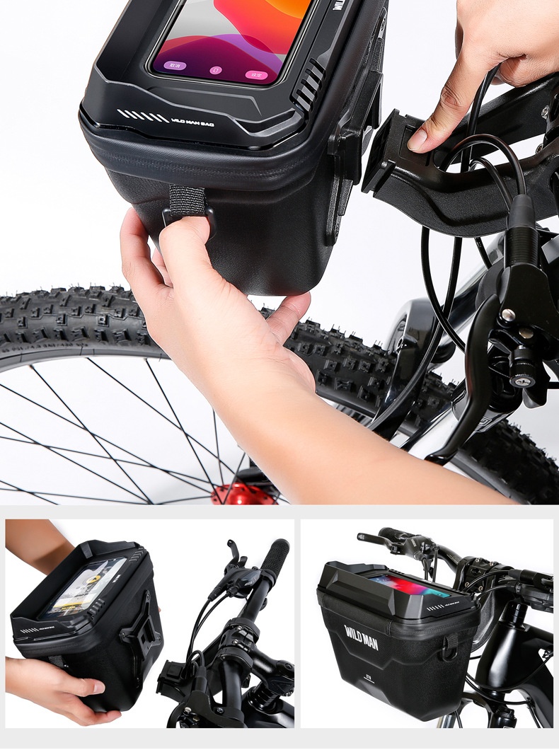 Title 5, EVA Hard Shell Mobile Phone Folding Bycicle Bag