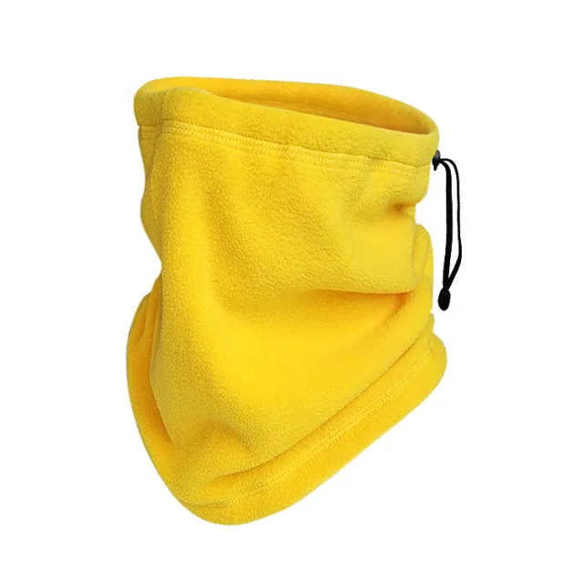Bicycle Outdoor Cycling Warm Drawstring Rocking Fleece Neck Cover Yellow - Shop at LoveMi