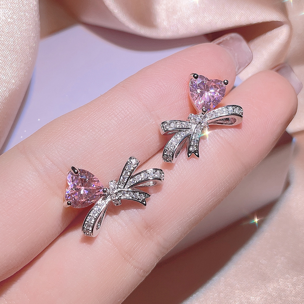 Title 1, Love Bowknot Zircon Jewelry Three Piece Set, Sp...