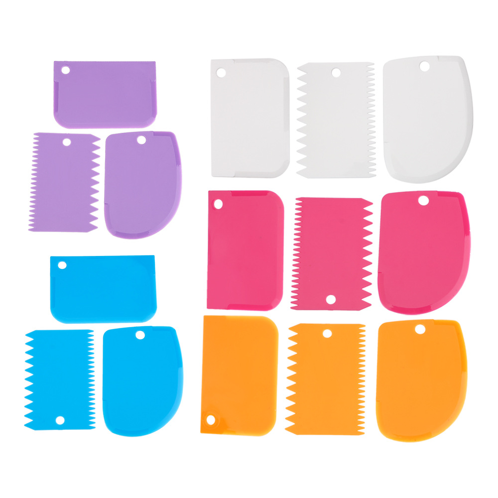 3-piece Set Cake Cream Plastic Scraper