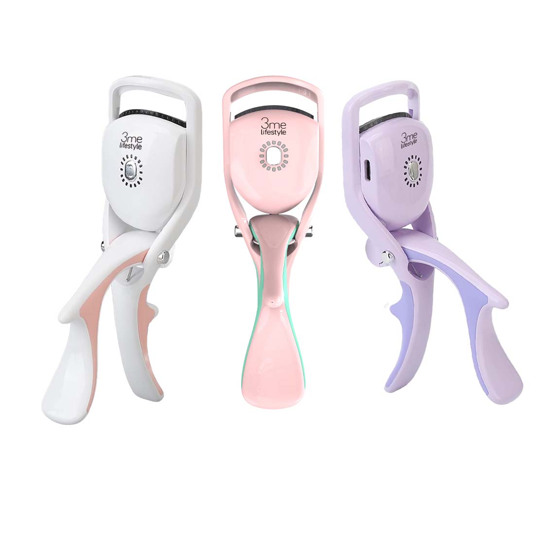 Heated Eyelash Curler with 3 Temperature Control. Heating Mode: The heated eyelash curler has a 3-position temperature control memory that automatically remembers the last position. Long press the switch for 1.5 seconds to turn on and preheat, the silicon