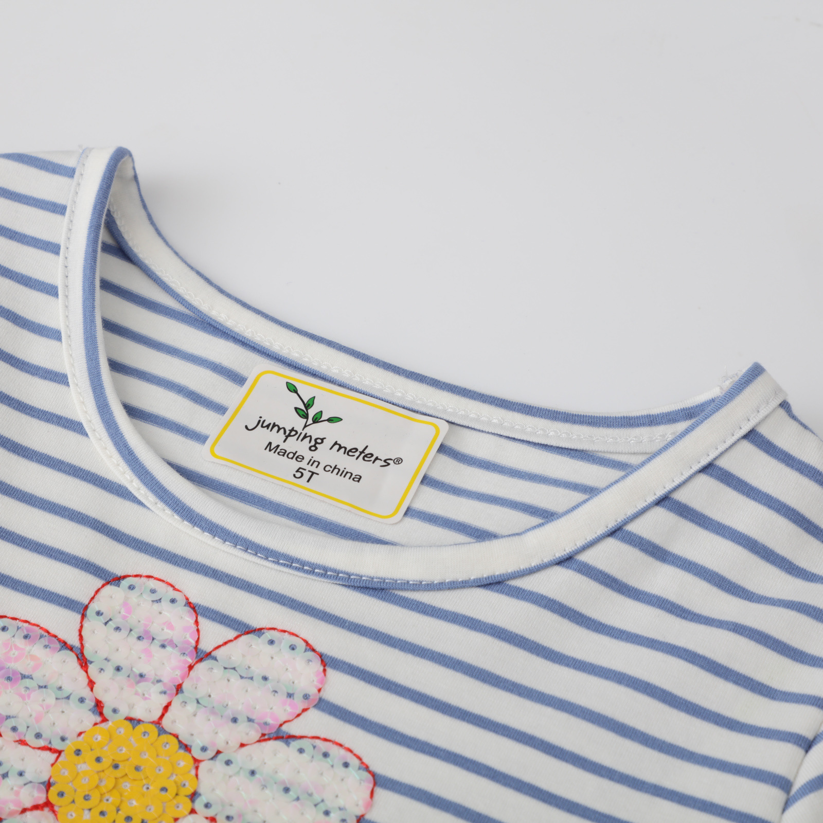 Girls' Sequined Princess Round Neck Dress