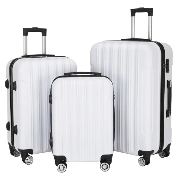 3-in-1 Multifunctional Large Capacity Traveling Storage Suitcase White - Image 3