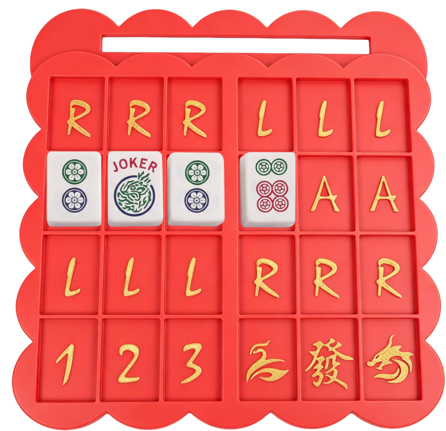 American Mahjong Charleston Practice Board With Card Slot, 3D Printed Solo Passing Sequence Training Board For Beginners