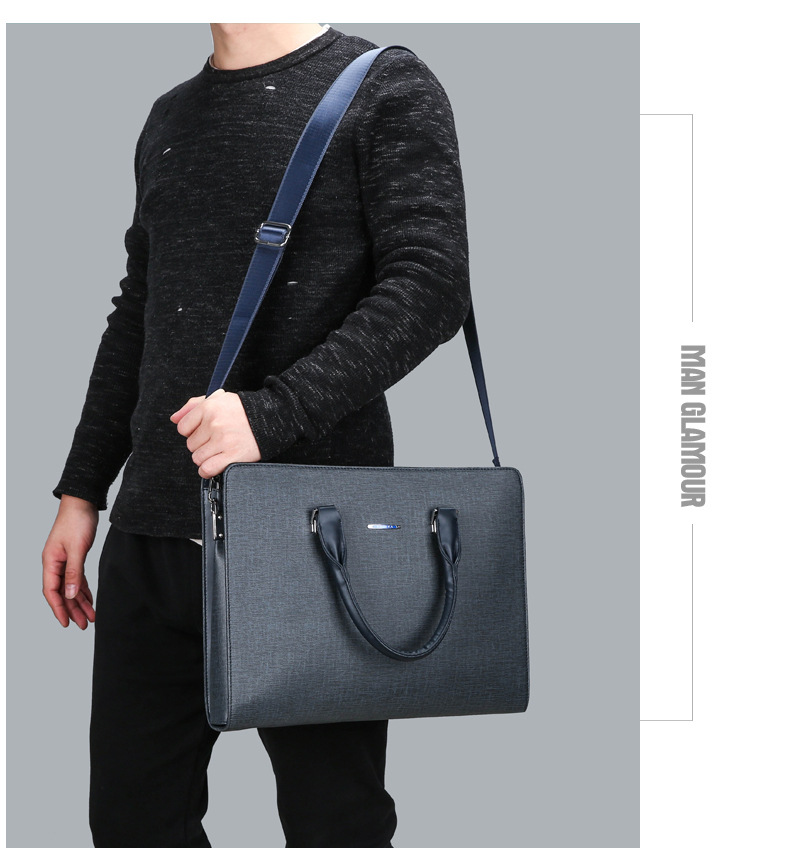 A One-shoulder Cross-slung Male Business Briefcase — foto 3