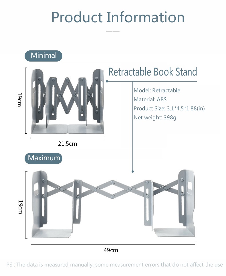 Book Stand with Pen Holder for Desk | Cute & Adjustable