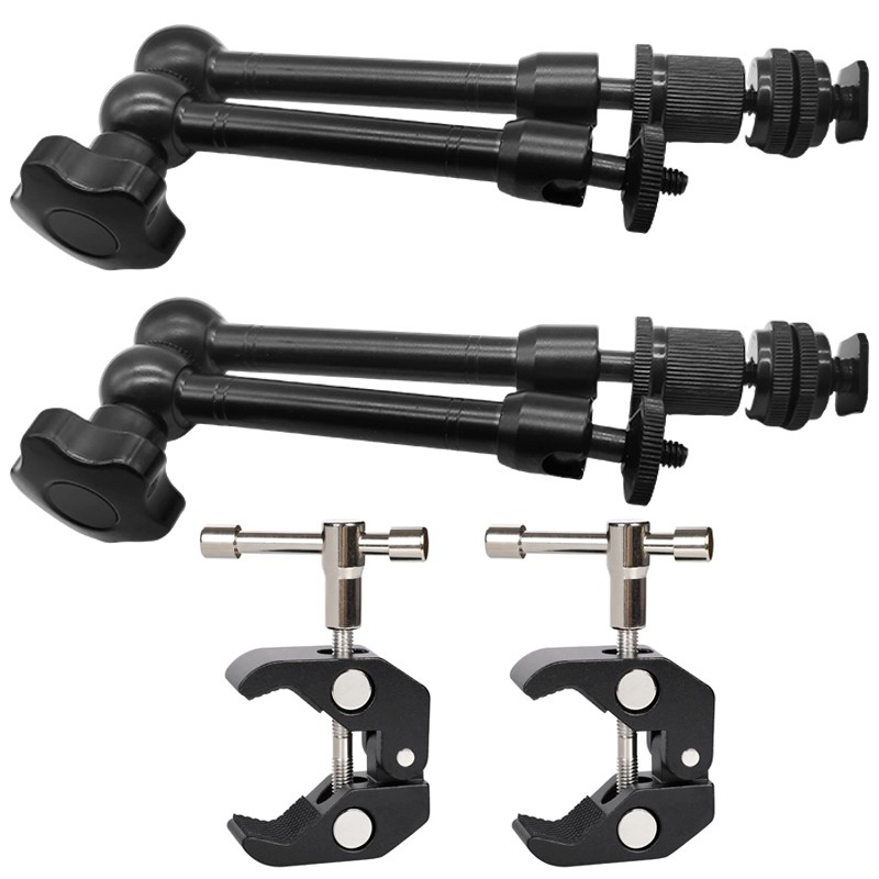 2X  Magic Arm Super Crab Clamp For Camera Monitor LED Video Fill Lights