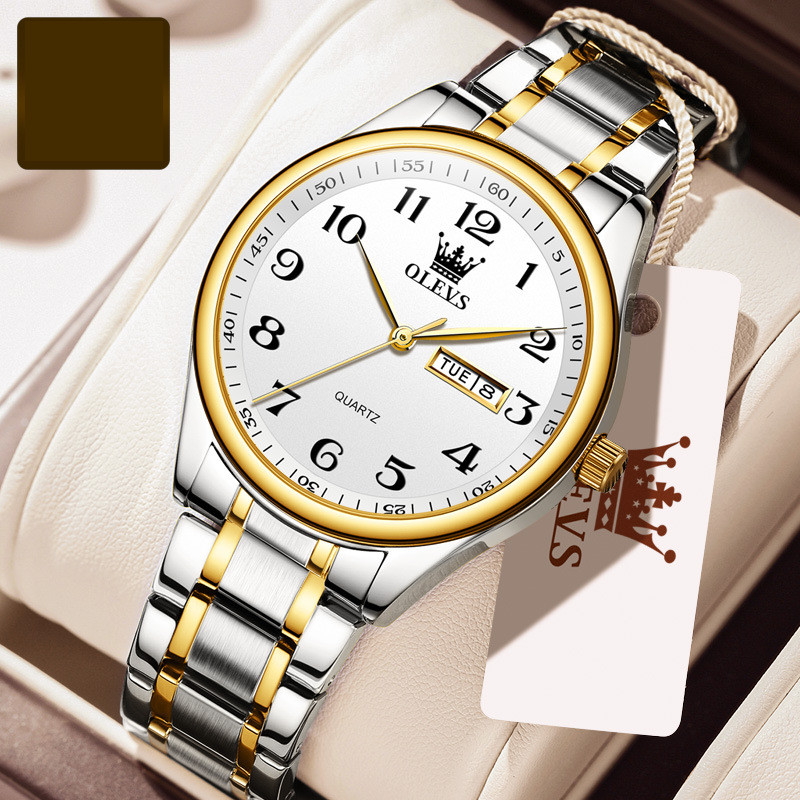 Aged Waterproof Steel Band Calendar Trend Men's Watch Men - Image 5