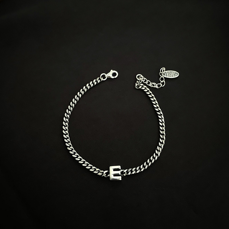 Title 2, Pulsera de plata de ley con 26 letras inglesas,...