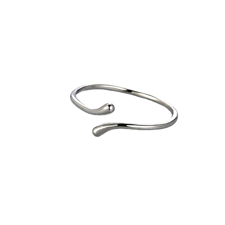 Women's Sterling Silver Glossy Line Ring