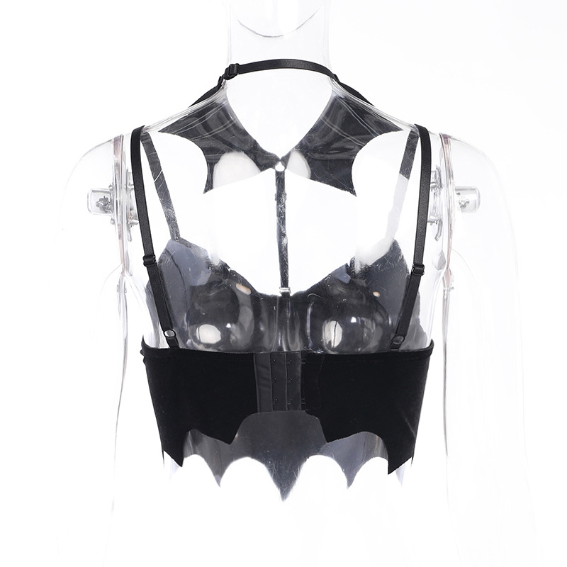 Title 7, Dark Style Suspender Short Bat Halter Vest